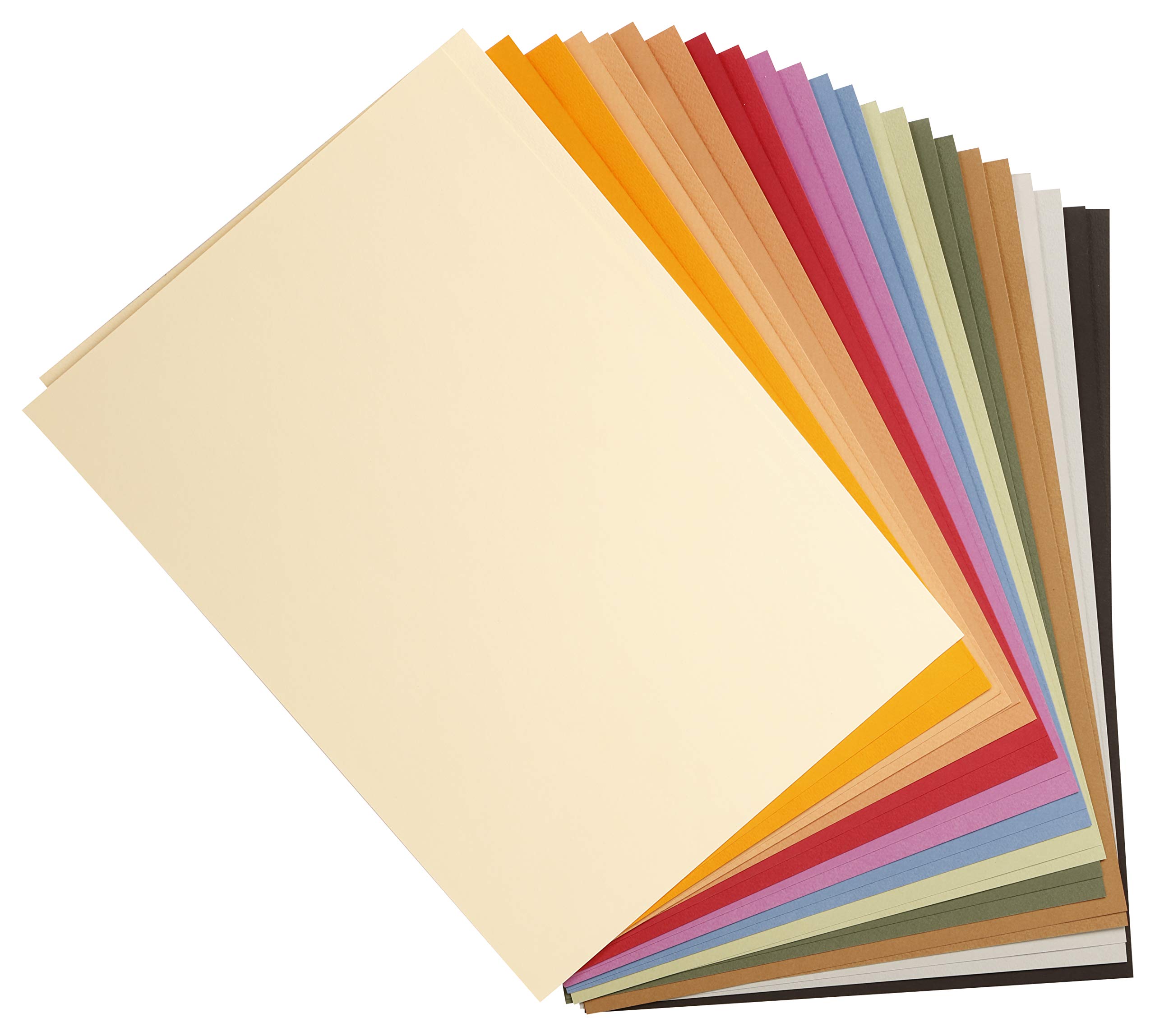 Clairefontaine - Ref 960450C - Tulipe Grained Coloured Drawing Paper (Pack 24 Sheets) - A4 (29.7 x 21cm) - 160gsm Paper - Assorted Pastel Colours - Deep-Dyed, Pure Cellulose, Acid Free