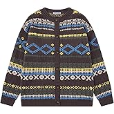 Aelfric Eden Cardigan Sweater Vintage Open Front Knit Cardigans Graphic Color Blocking Sweaters Streetwear 2025 Outfits