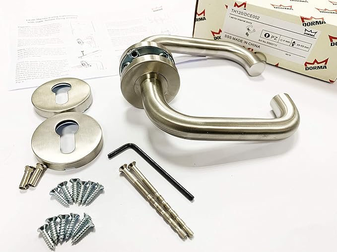 DORMA TH 120 Lever handle with cylinder rose Buy Online at Best Price