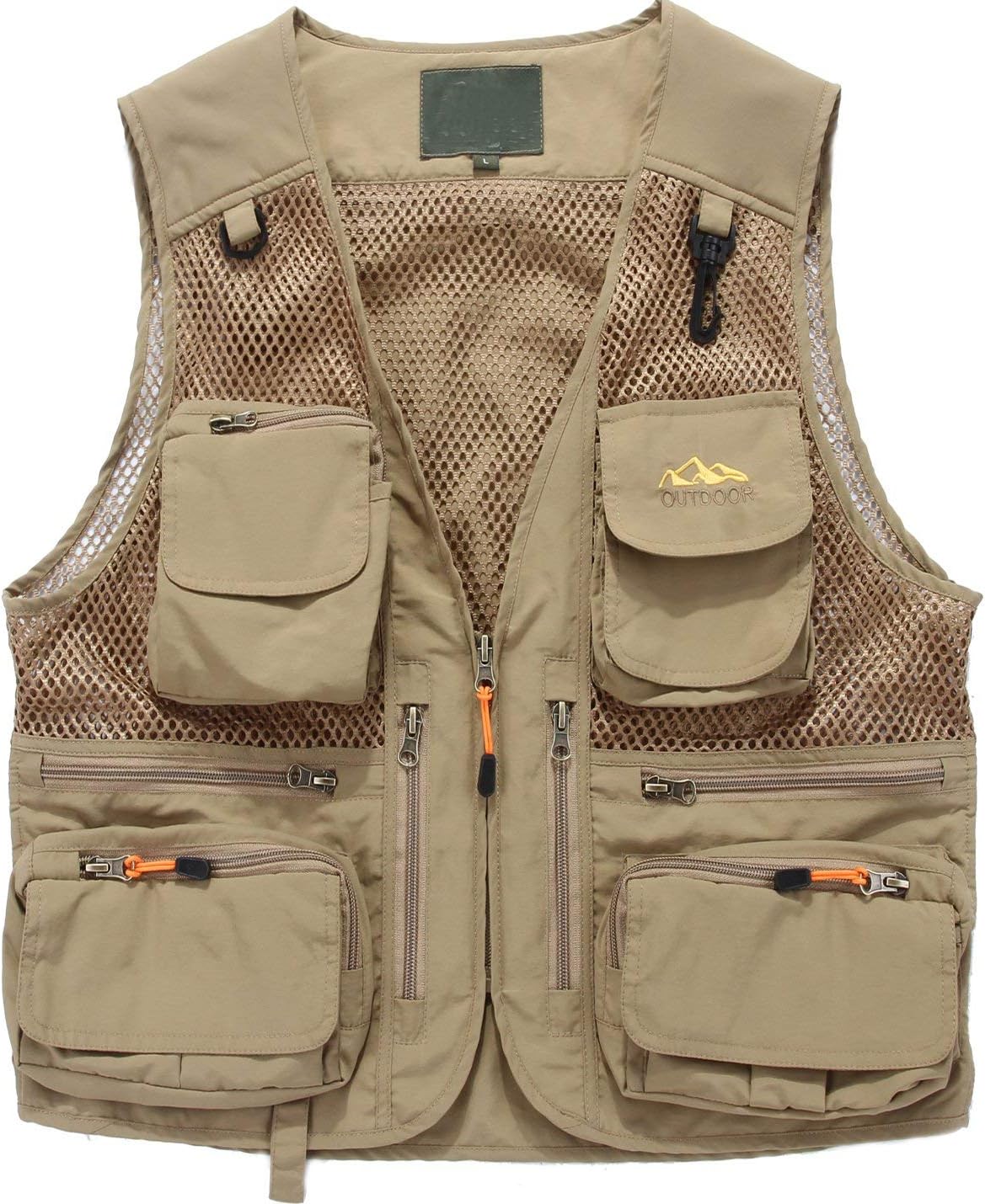 Flygo Men's Summer Outdoor Mesh Fly Fishing Photo Travel Work Vest with Pockets