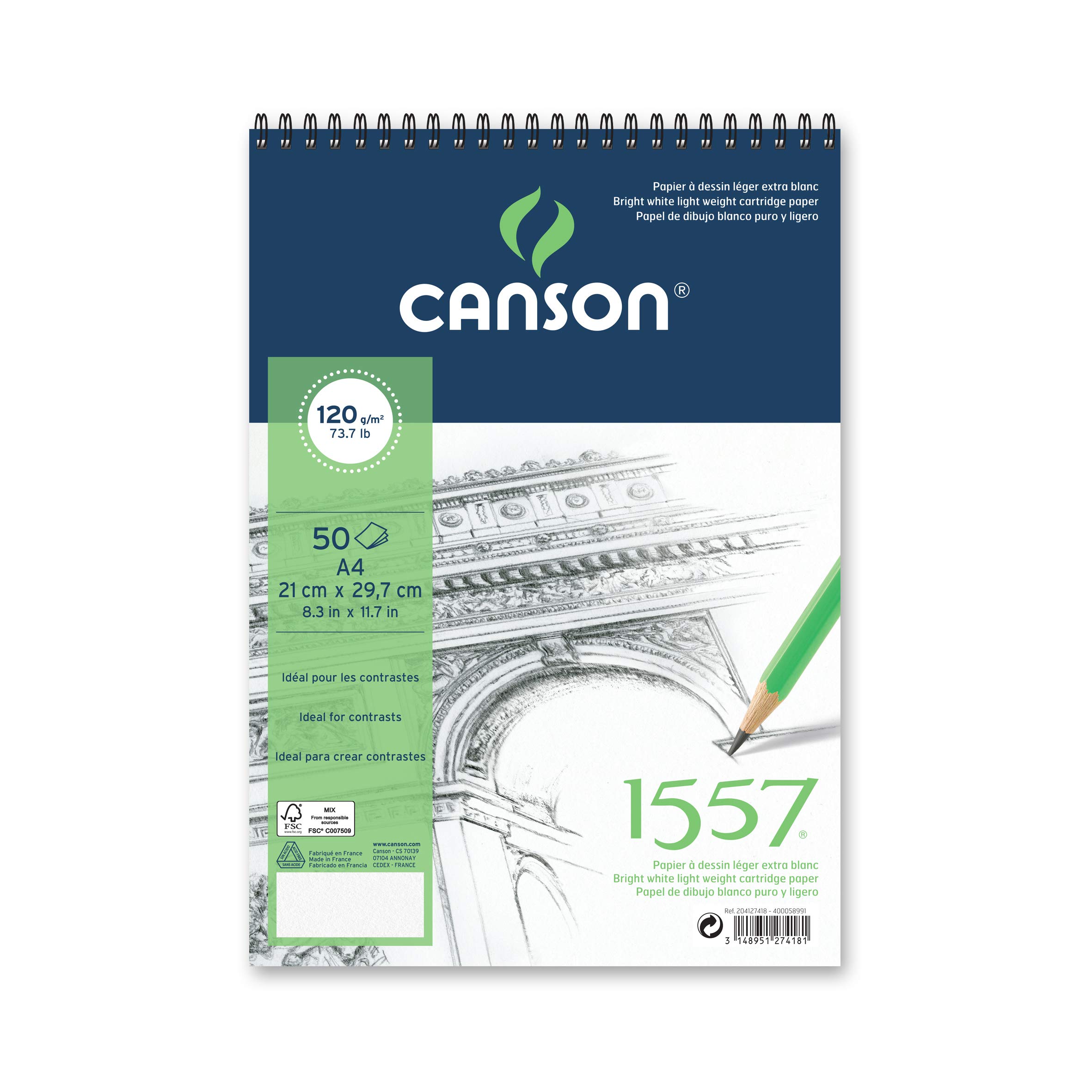 Canson JA 1557 Spiral Album 21x29.7 50 Sheets Fine 120g