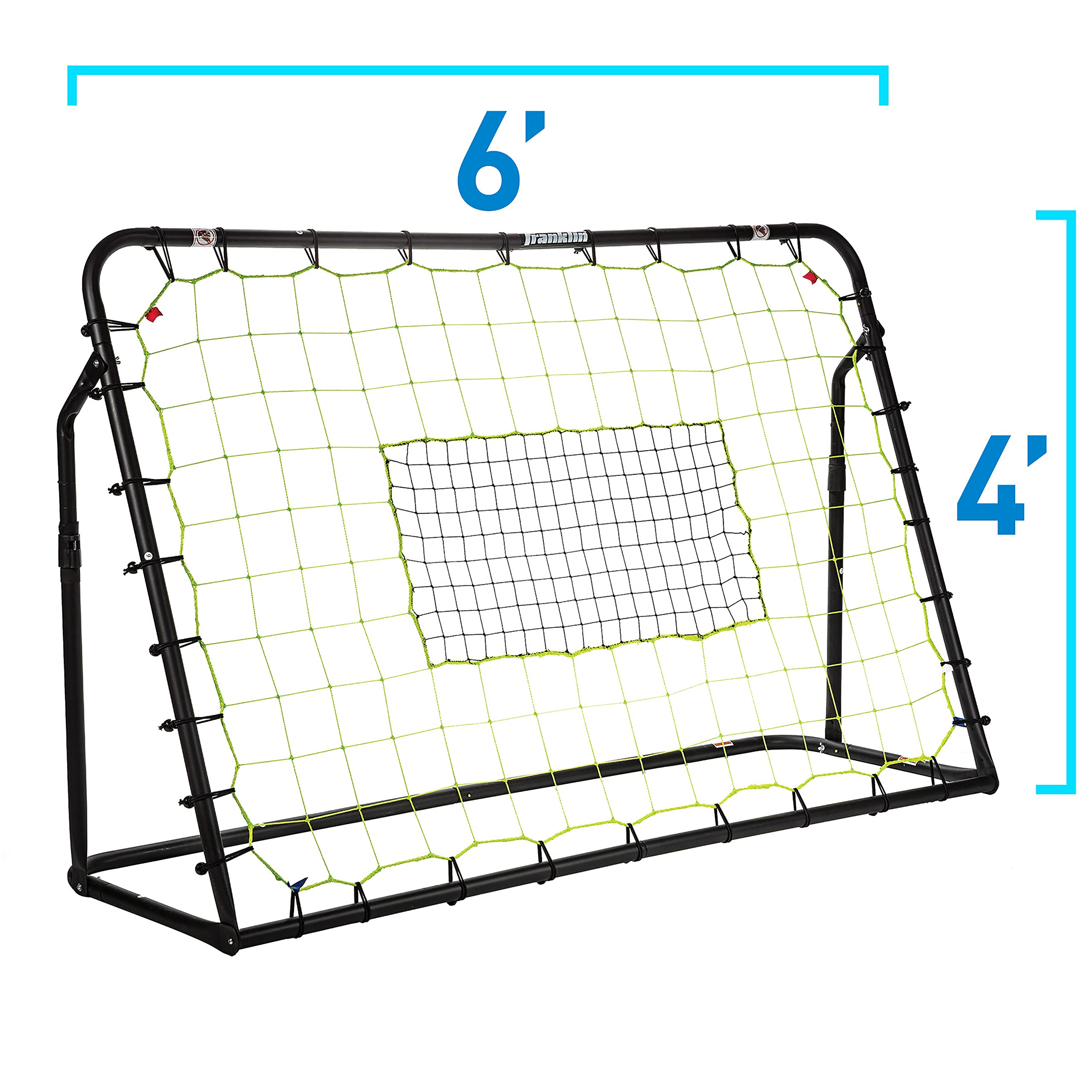 Franklin Sports Soccer Rebounder - Tournament Steel Rebounding Net - Perfect for Backyard Practice and Training - 12' x 6' & 6' x 4'