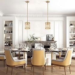 Gold Pendant Lights Kitchen Island, Crystal Pendant