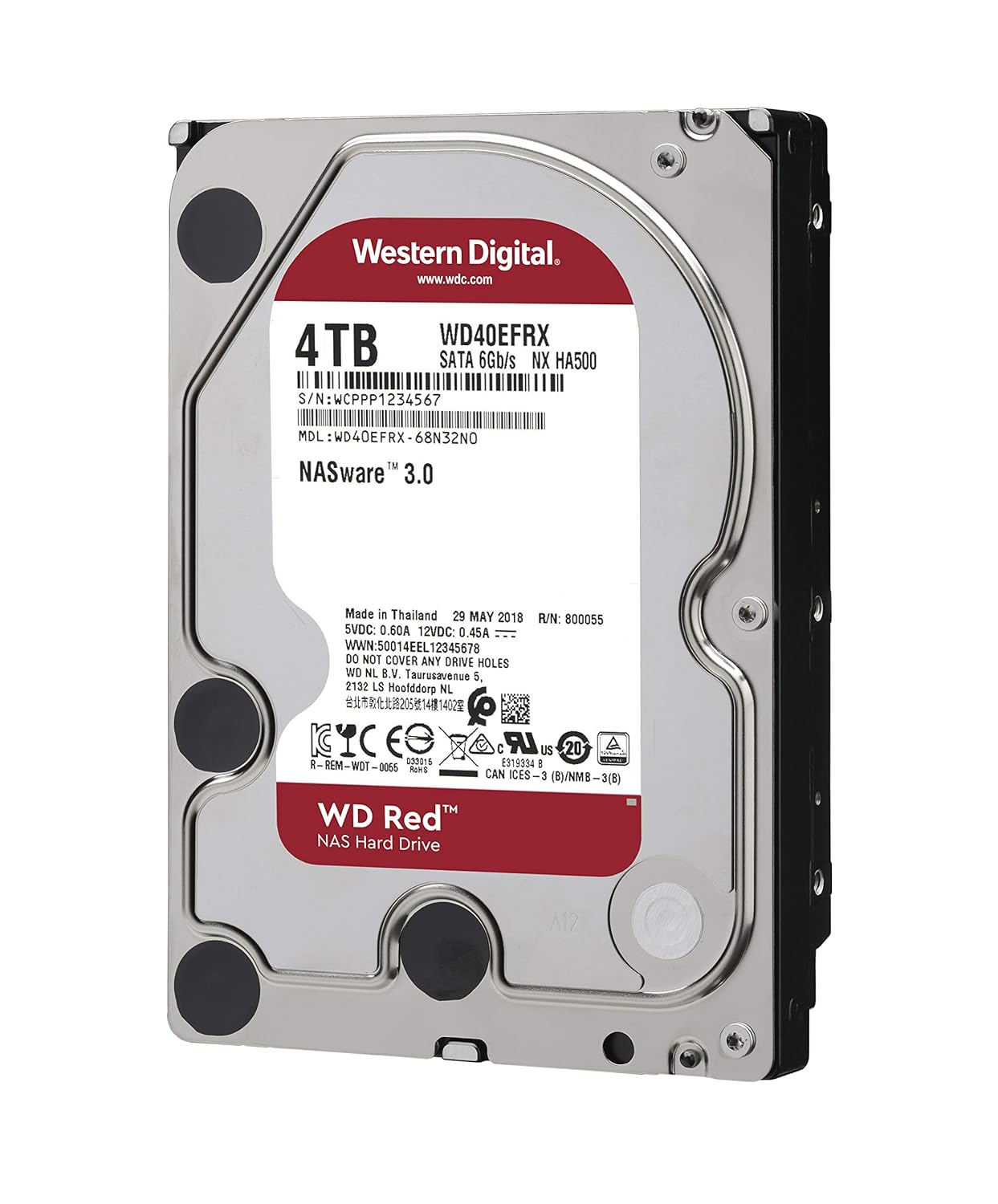 Western Digital Wd Red Hdd Interno 4000 Gb Sata Iii 6000 Mbits 5400 Rpm 64 Mb 350 Pollici