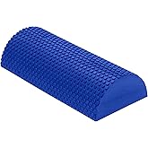 Bean Products High-Density EVA Foam Rollers | Deep Tissue Massager | Myofascial Release Textured Bumps | 12” Half Roller | Made in The USA