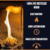Woodcycle Natural Firelighters - 200 Eco-Friendly Starters for BBQs view 2