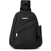 Baggallini Medium Sling Backpack - 9"x11" Lightweight Sling Bag with Convertible Adjustable Shoulder Strap