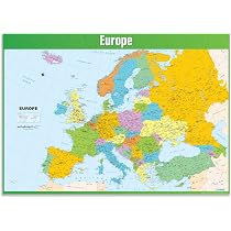 Amazon.com: Póster de aula de mapa de Europa – Extra Grande 33 x ...