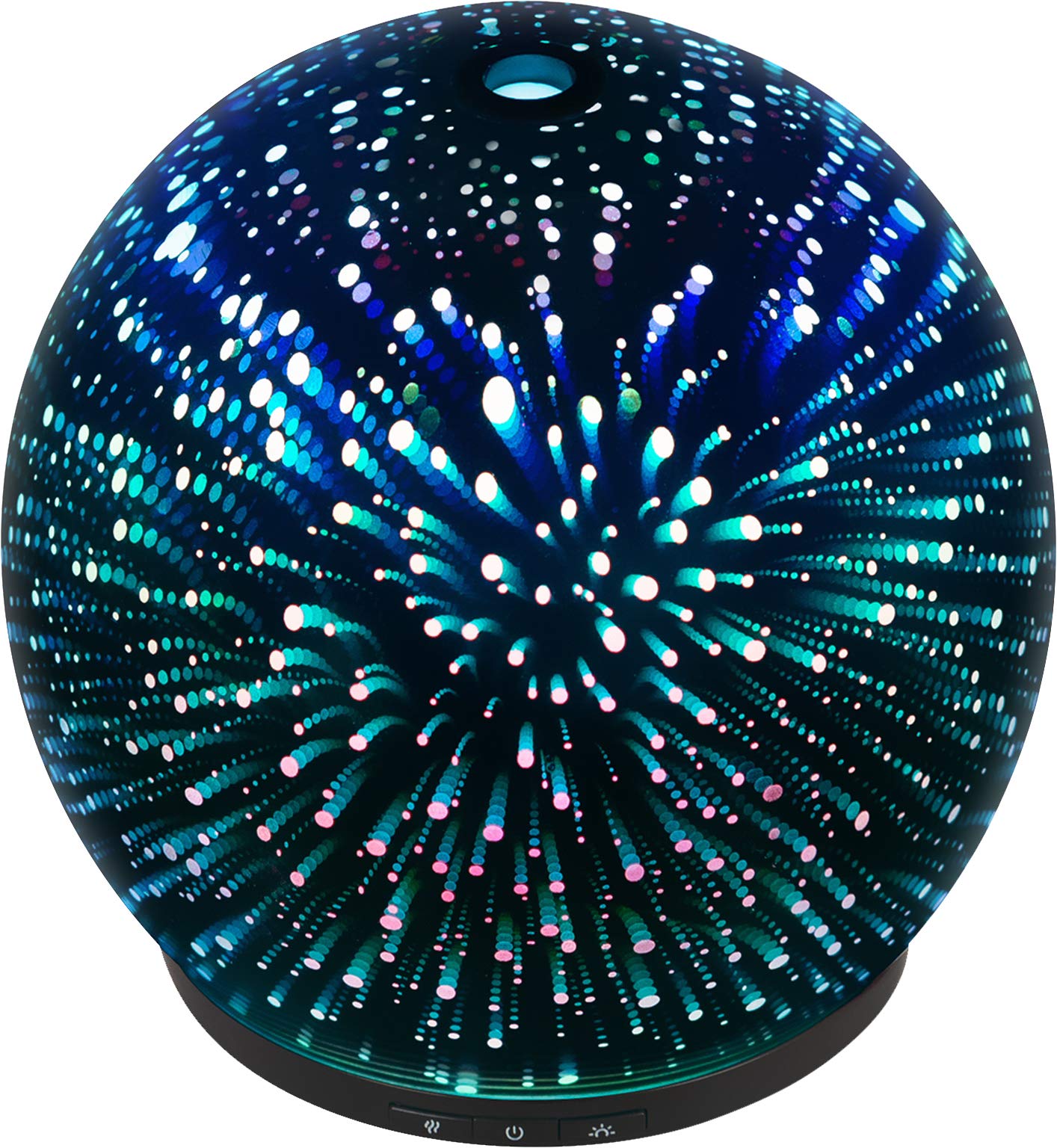 Eddax Aromatherapy Mist Diffuser With Auto Shut Off Function, 7 Colors LED Light & Large Water Tank - 3D Effect Night Light Aroma Humidifier For Home, Yoga, Bedroom, Gym