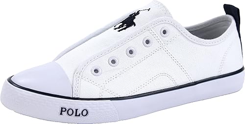 Amazon ポロ ラルフローレン Polo Ralph Lauren Raymond Slip On レディース スリッポン スニーカー 23 5cm ホワイト Polo Ralph Lauren ポロラルフローレン ローファー スリッポン