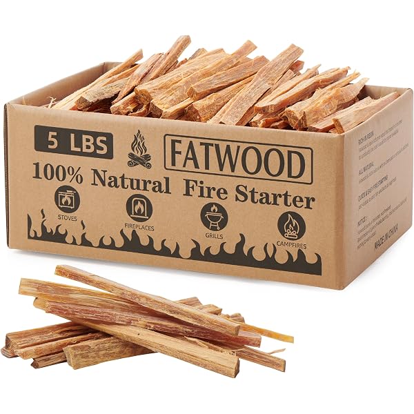 Amazon.com : 5 LBS Fatwood Fire Starter, 100% Natural Pine Firewood Sticks,  Easy u0026 Safe Wood Stick for Fireplaces, Fire Pit, Campfire Stove, Grill :  Sports u0026 Outdoors