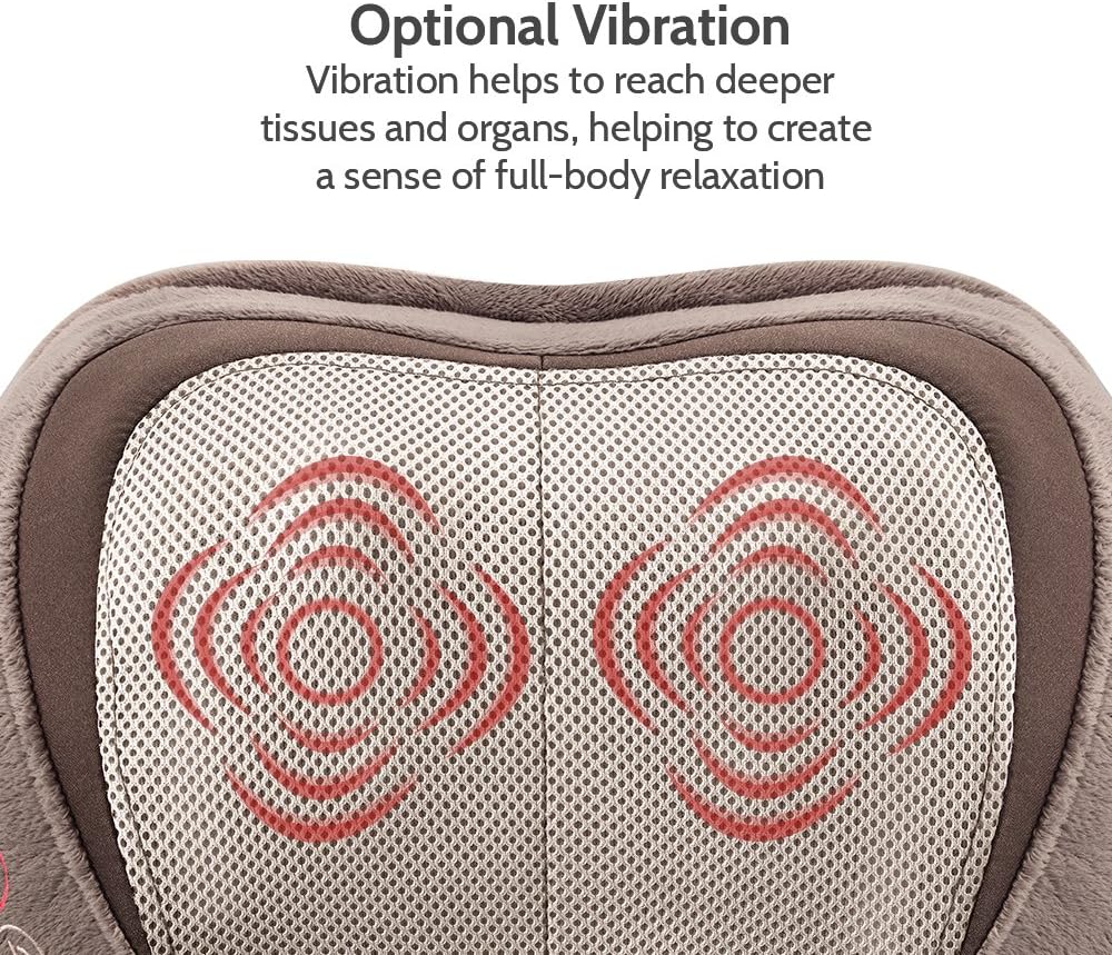 Homedics 3D Shiatsu & Vibration Massage Pillow with Heat: Health & Personal Care
