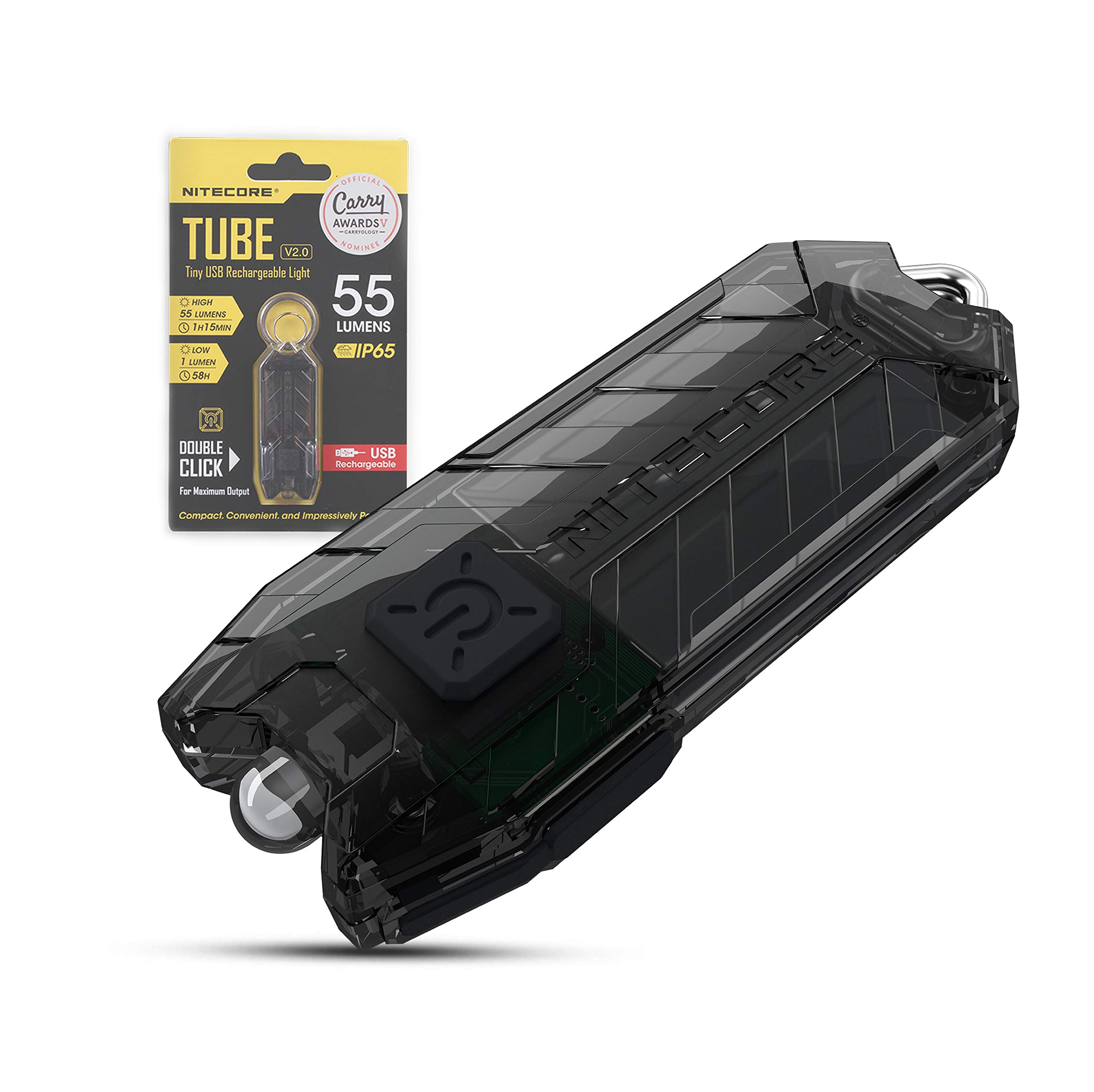 Nitecore Tube V2 Rechargeable Keyring Torch 55 Lumens 9.3g