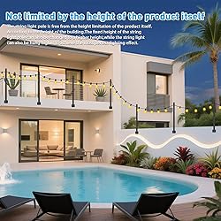 AILBTON 4 Pack Suspension Outdoor String Light