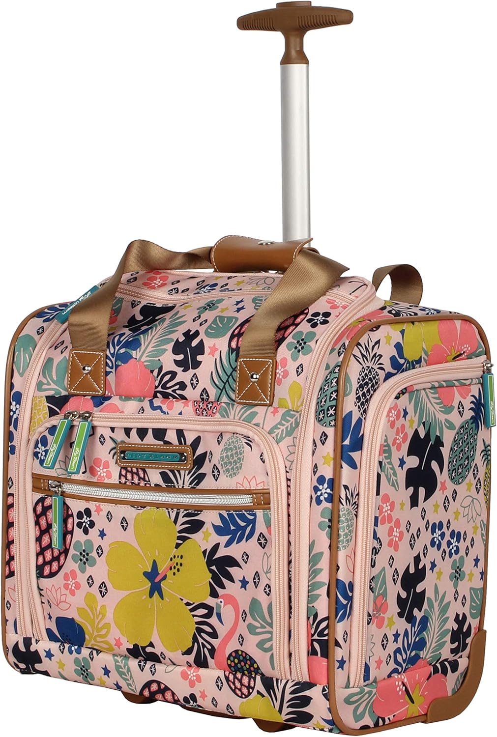 lily bloom tropical pineapple luggage
