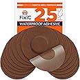 Fixic Freestyle Adhesive Patch 25 PCS – Good for Libre 1, 2, 3 & Plus – Enlite – Guardian – NO Glue in The Center of The Patch – Pre-Cut Back Paper – Long Fixation for Your Sensor! (Coffee)
