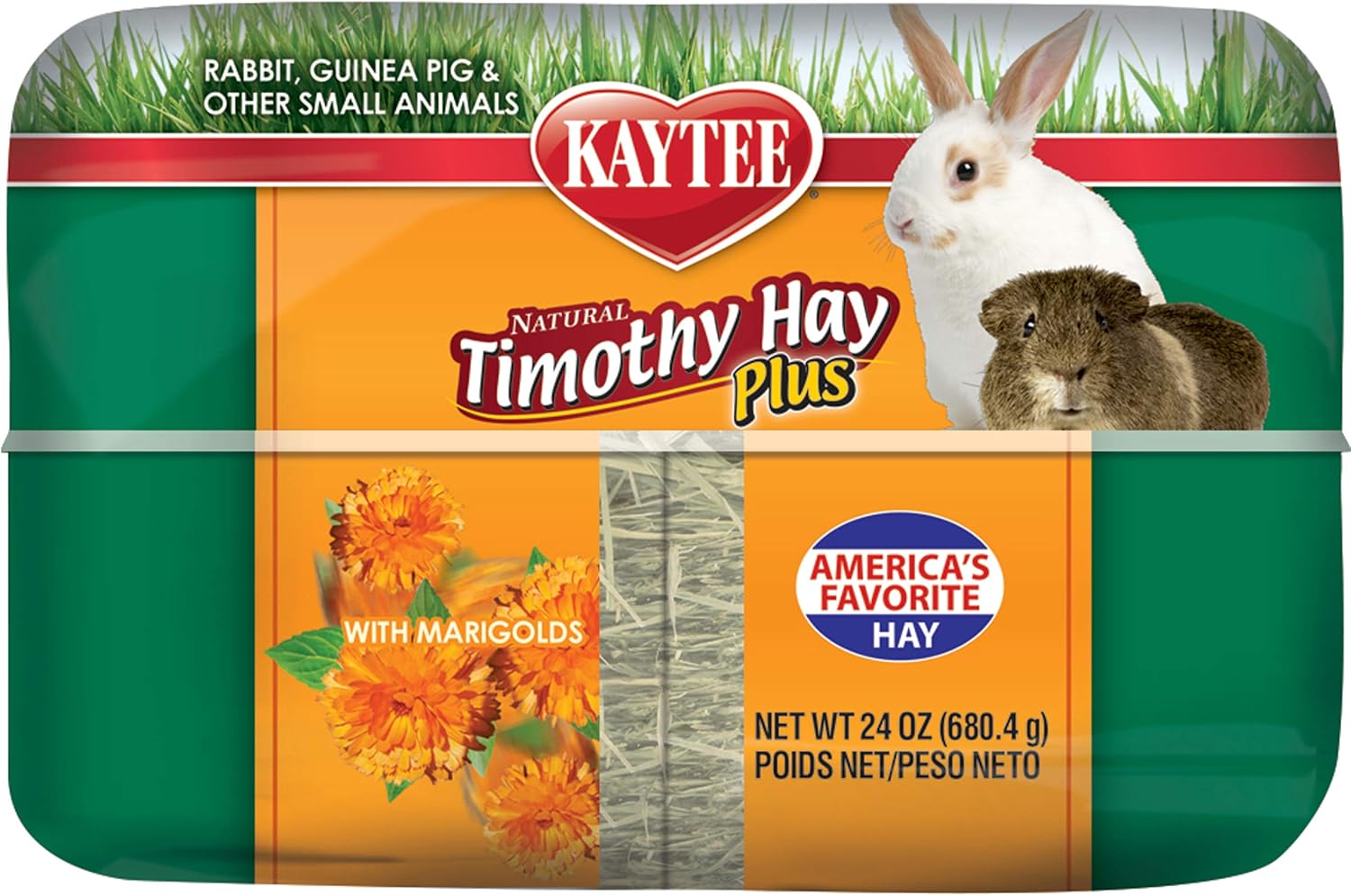 Kaytee Timothy Hay Plus, Marigolds, 24-Ounce, Standard Packaging: Pet Supplies