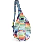 KAVU Slingback Pack with Adjustable Rope Shoulder Strap, Rainbow Stripe