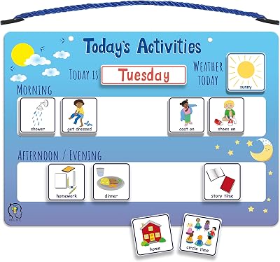 Amagenius Visual Timetable Magnetic Chart for Kids Daily Routine Daily