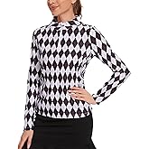 M MOTEEPI Womens Golf Shirt Long Sleeve Athletic Quarter Zip Pullover Sun Protection with Pocket