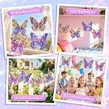 Hollivi Diamond Painting Kit for Kids 3D Butterfly Art Craft Gift Girls 5-12 view 4