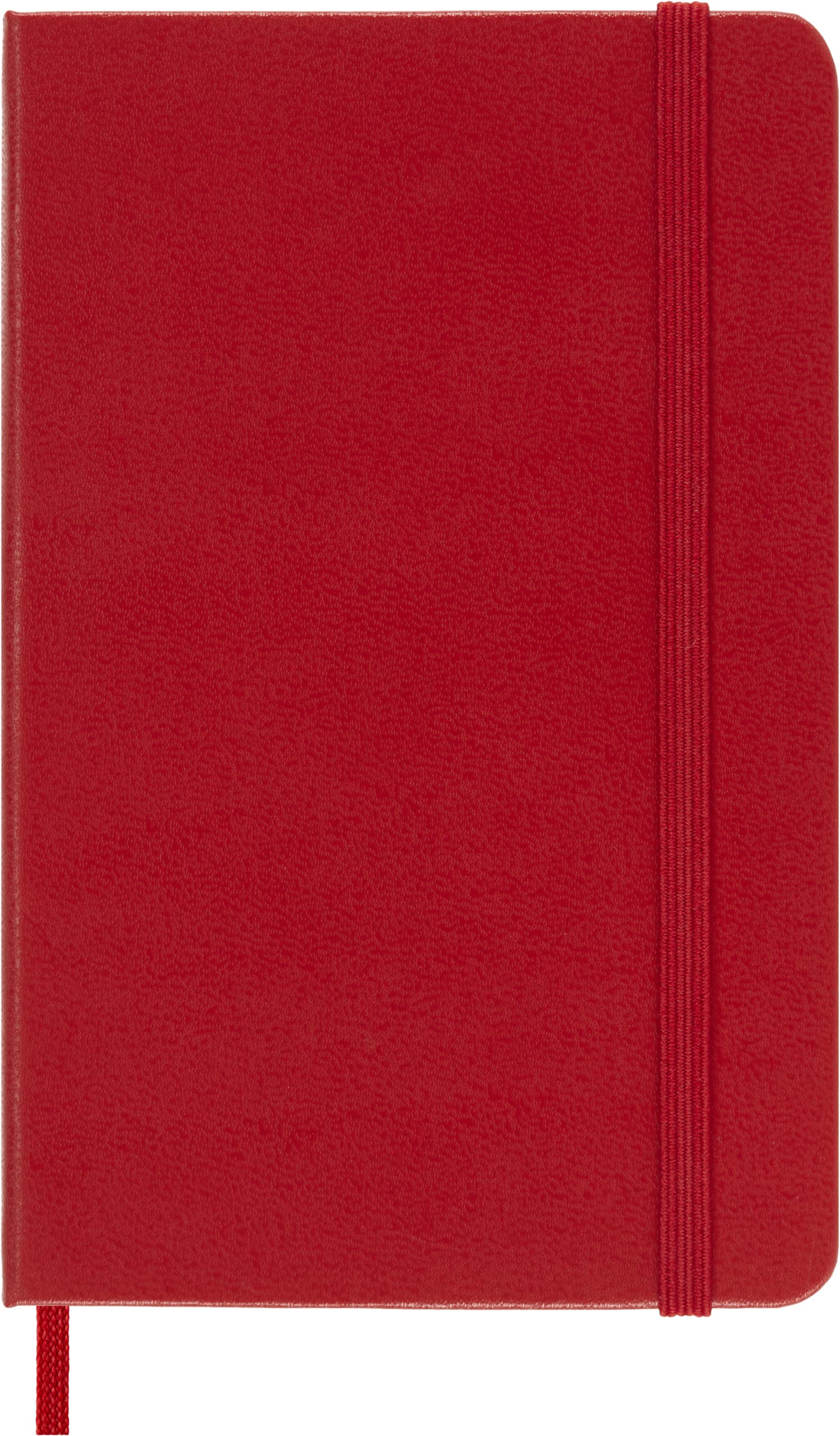 Moleskine Classic Squared Paper Notebook, Hard Cover and Elastic Closure Journal, Color Scarlet Red, Size Pocket 9 x 14 cm, 192 Pages