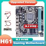 Oikabio H61 Motherboard LGA1155 M.2 NVME DDR3 PCIE 16X SATA Cable Baffle view 5