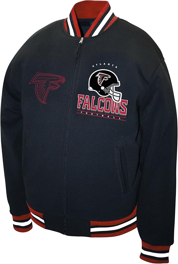 NFL Men's Atlanta Falcons Hardknock Fleece Jacket Sports