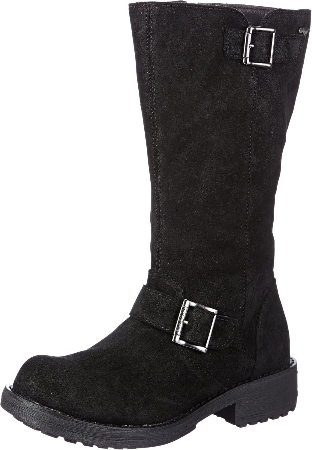 womens mid calf biker boots