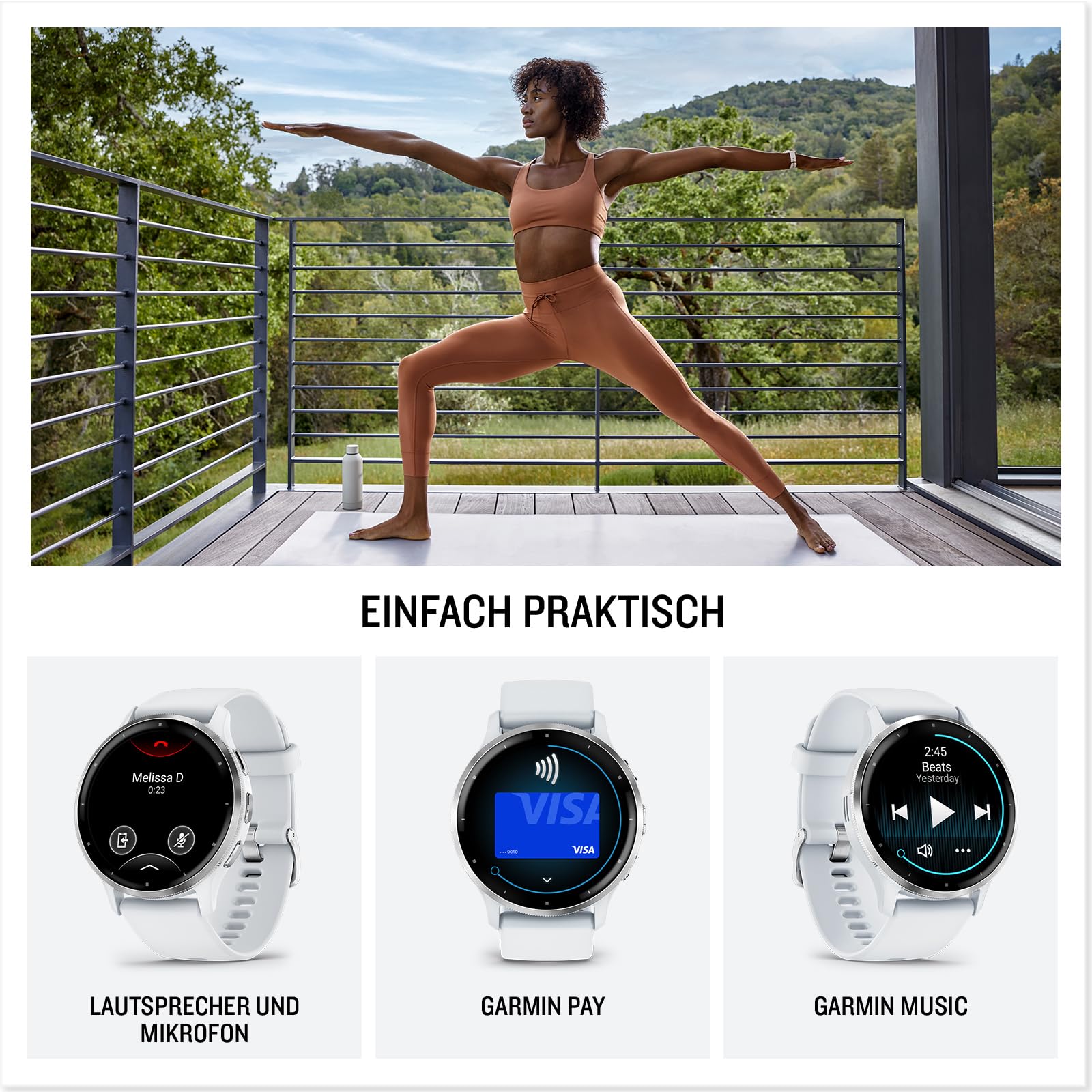 Garmin Venu 3 45mm – Fitness-Smartwatch, 1,4" AMOLED-Touchdisplay, bis zu 14 Tage Akkulaufzeit, 30+ Sport-Apps, Bluetooth Telefonie und Sprachassistenz, Music, GarminPay, Rollstuhlmodus 4