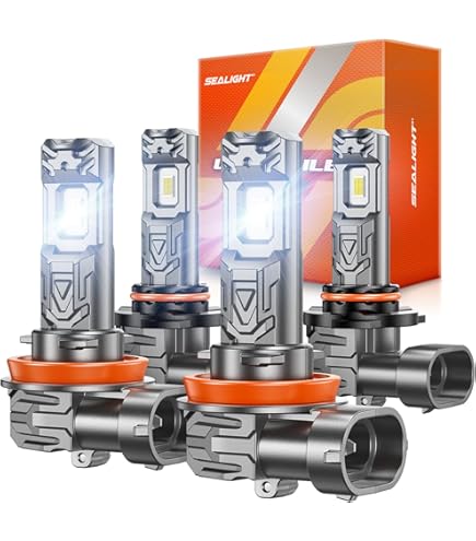 SEALIGHT - - SEALIGHT H13 Light Bulbs, 30000LM 700% Brighter With Turbo Fan,5 Mins Quick Installation, IP67 Waterproof Bulbs 9008 Pack Of 2