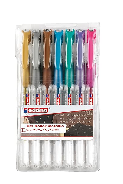 edding 2185 Crystaljelly Gel-Roller (Metallic), 7-stück
