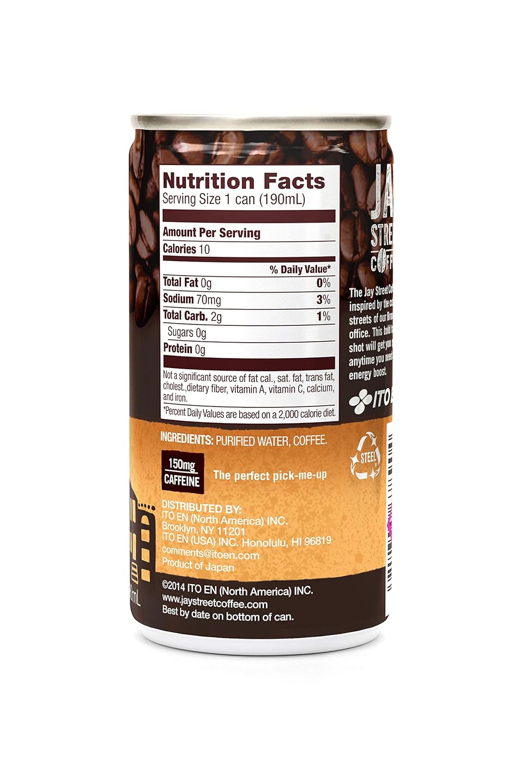 Jay Street Coffee, Coffee Shot, Unsweetened Black, 6.4 Ounce (Pack of 20)