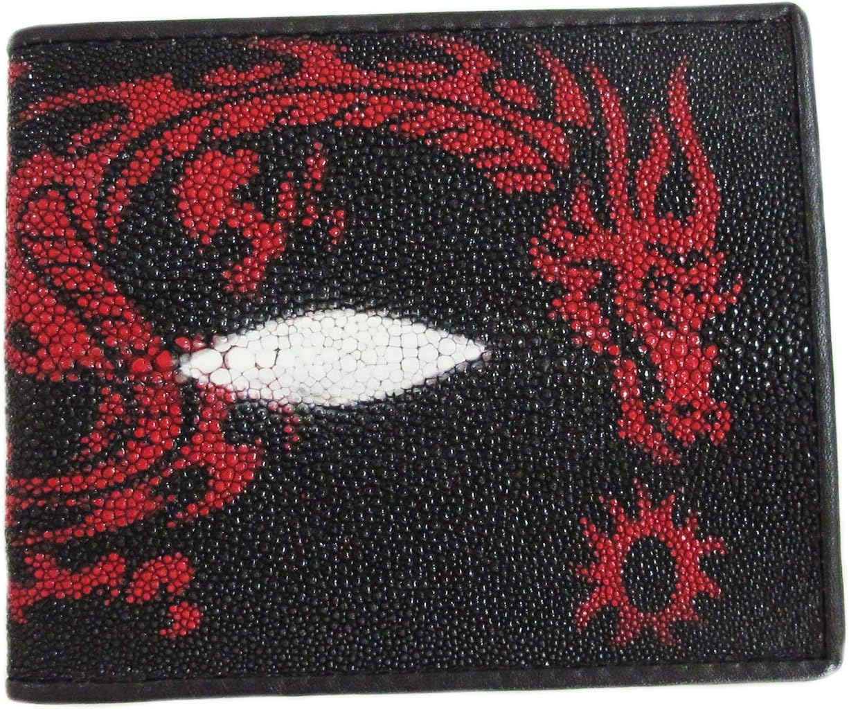 BEAUTIFUL GENUINE SKIN LEATHER DRAGON DESIGN WALLET !!! STINGRAY WALLET