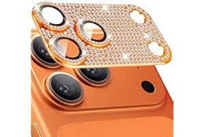 Khxriypha for iPhone 17 Pro Max Camera Lens Protector, Diamond Rhinestone Military Grade Shatterproof Metal Frame, 9H Hardnes