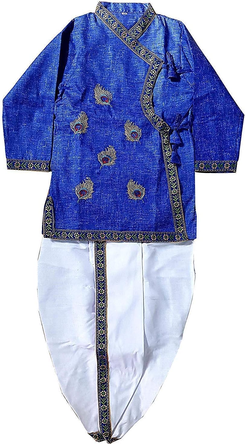 Winmaarc Handloom Bagal Bandi Boys and Girls Dhoti Kurta Kids Ethnic Wear Little Krishna Dress