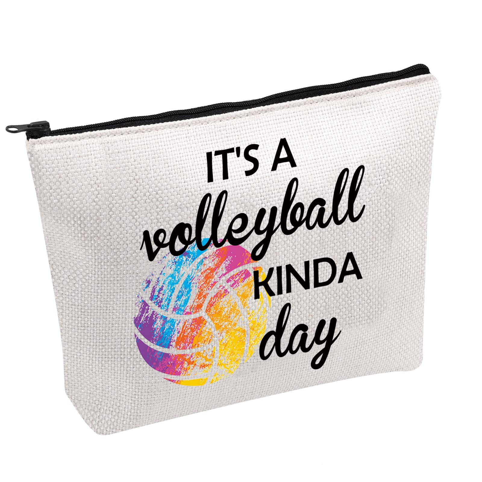 Volleyball Player Makeup Bag It’s A Volleyball Kinda Day Cosmetic Bag Volleyball Gift Game Day Gift (Volleyball Kinda -b)