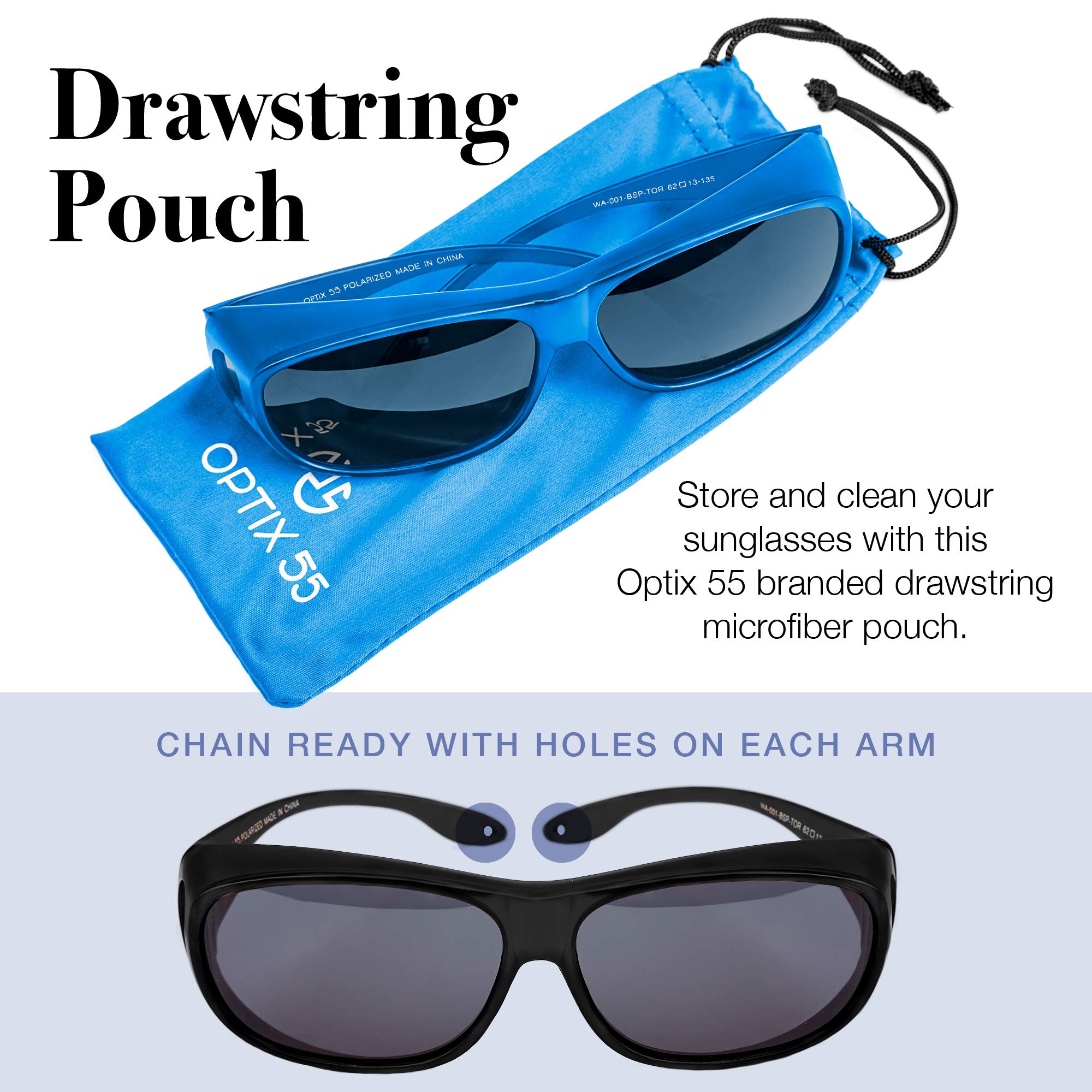 Wrap Around Sunglasses, UV Protection to Wear as Fit Over Glasses