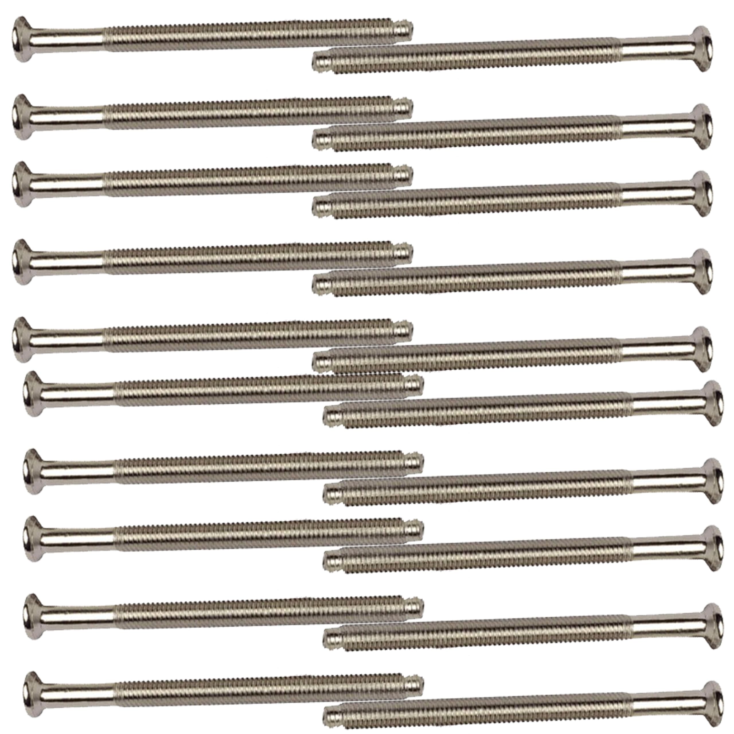 50mm Chrome Electrical Screws Long 40mm, 50mm, 75mm Socket Switch Screw (Pack of 20)