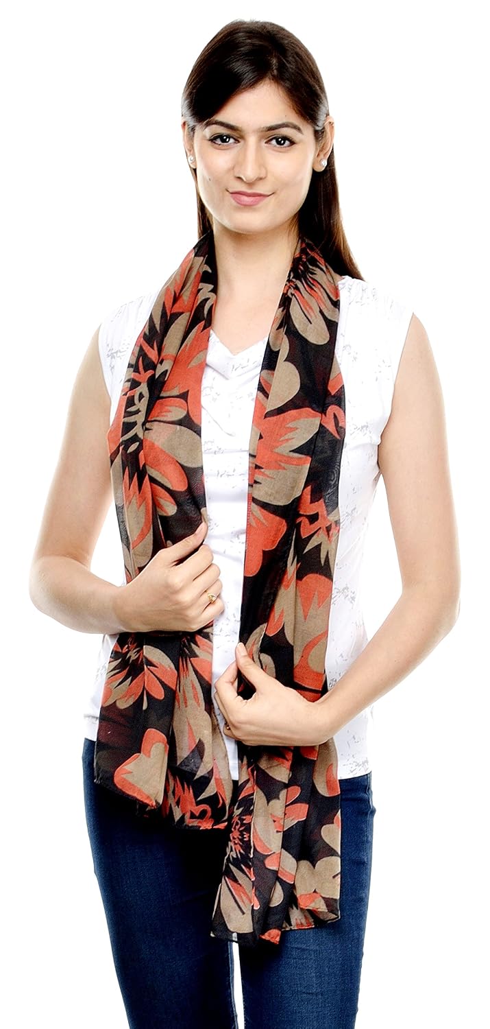 scarves (weavers villa poly cotton soft summer scarf) (wv69)