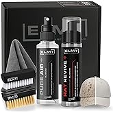 Blackline ELMT Hat Cleaning Kit — Quick-drying, US-Made, Cleans 50+ Hats — Hat Cleaner for Baseball Caps of all Materials Cotton, Wool, Leather, Felt and more (8oz Solution, Deodorizer, Towel & Brush)