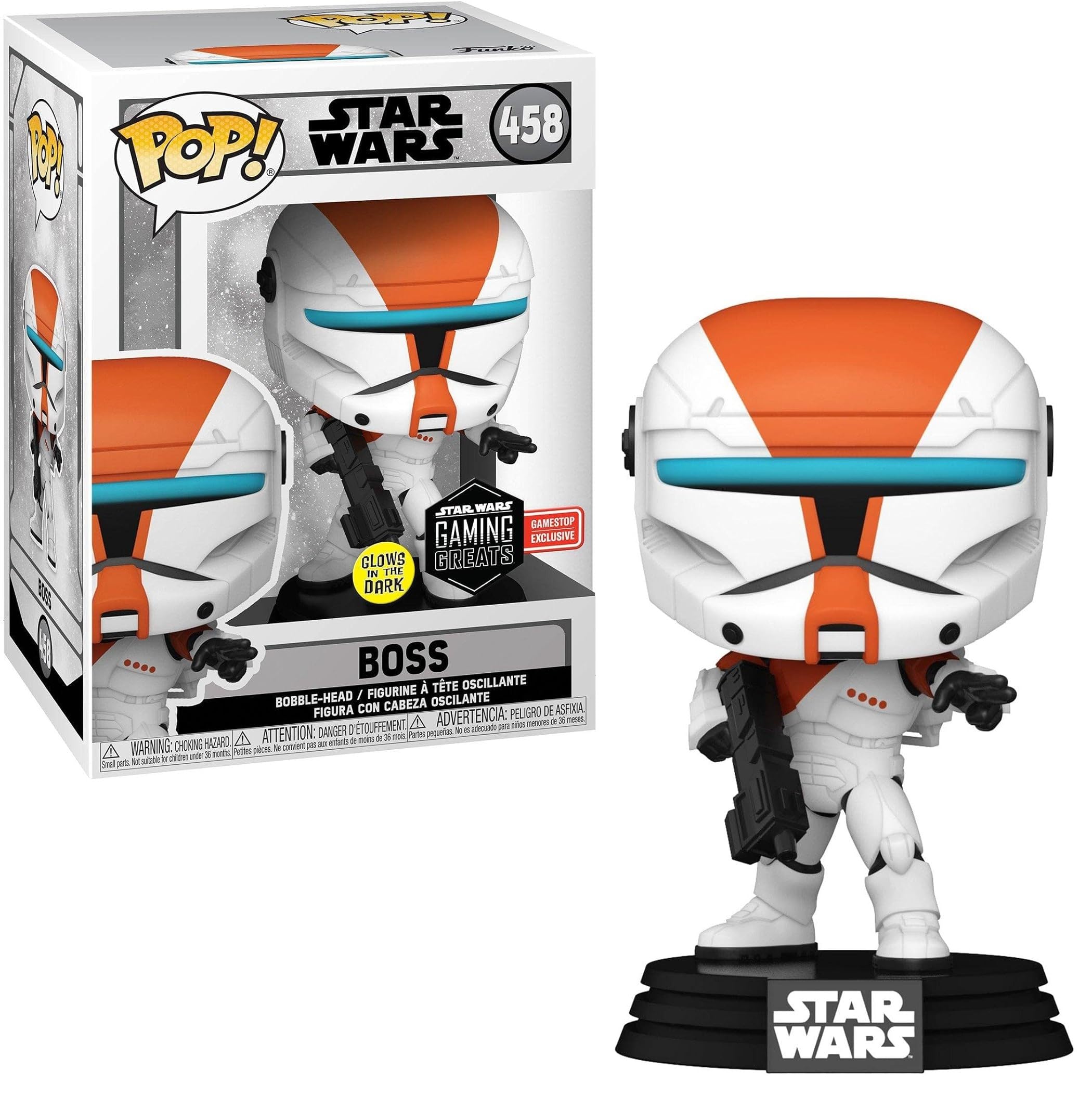 Funko POP! Star Wars: Republic Commando - Boss (Glow) Vinyl Figure - Special Edition Exclusive