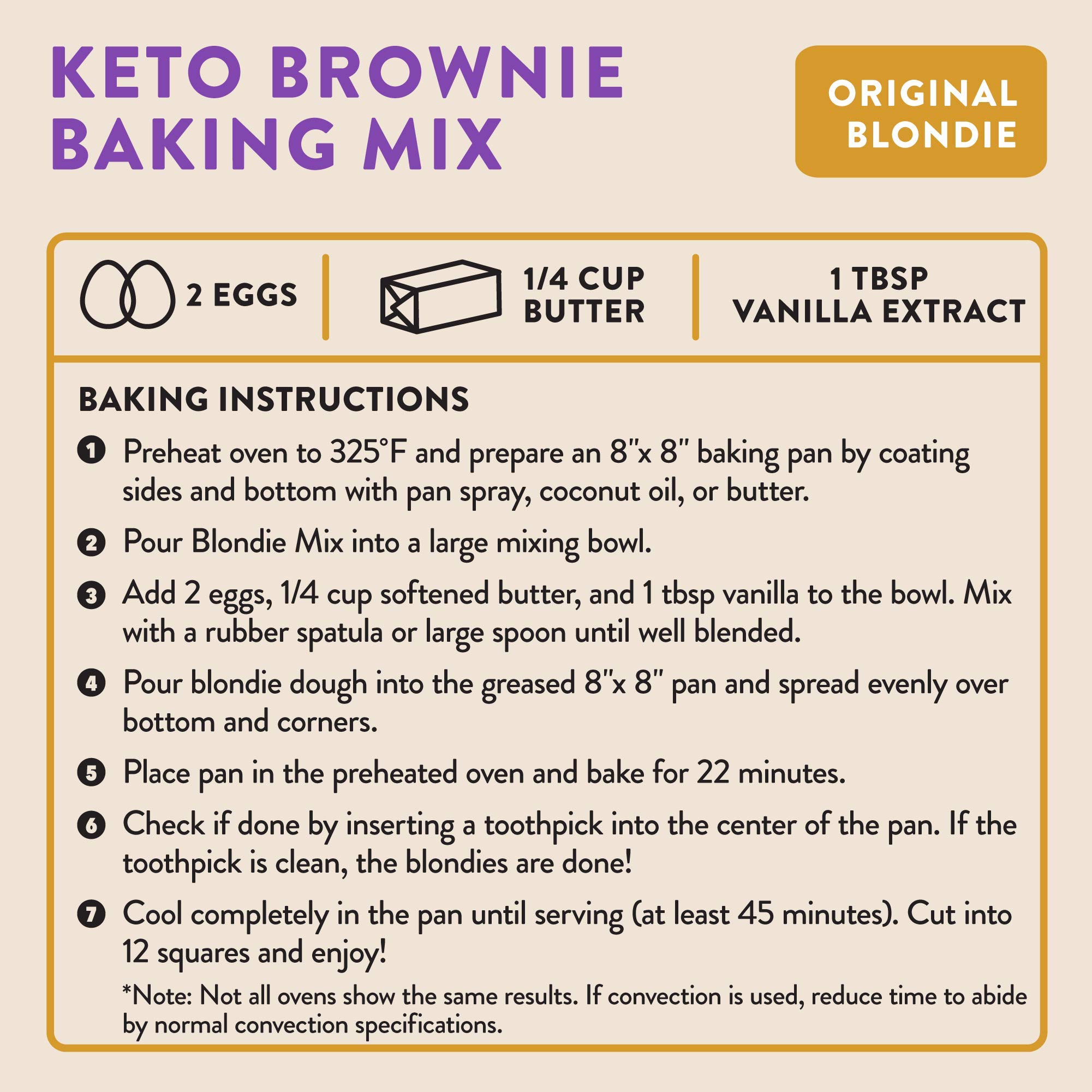Highkey Snacks Keto Blondie Brownie Food Mix - Low Carb ...