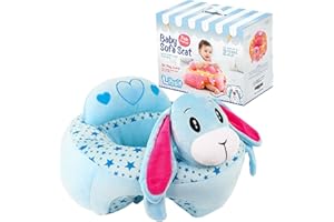 LIBSIT Baby-Sofa-Chair-Floor-Seat Baby-sit-me-up-Floor-seat Baby Learn Sitting Support Seats for Babies Pillow Bouncers Portable Bouncy Plush Cute Seat Cushion for 4-16 Months Toddler (Brabbit)