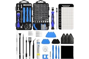 KIROGILY 135 in 1 Precision Screwdriver Set, Computer Screwdriver Kit, Laptop Repair Tool Kit, Electronics Repair Tool Kit for PC MacBook Cell Phone iPhone Nintendo Switch PS4 Xbox Controller(Blue)