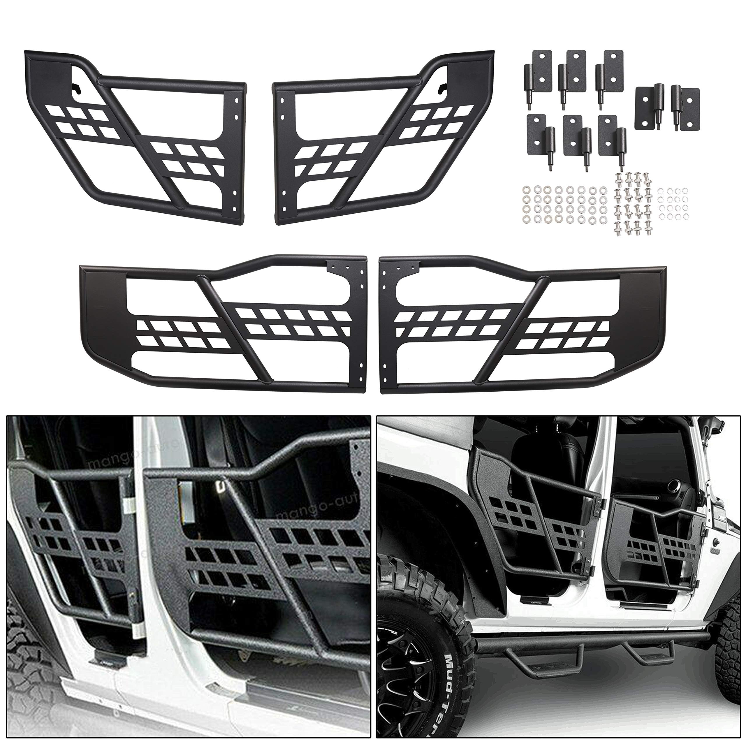 Photo 1 of *** used****ECOTRIC Front & Rear Tubular Half Doors fit for 2007-2018 Jeep Wrangler JK Unlimited 4-Door?Set Off Road Trail Door