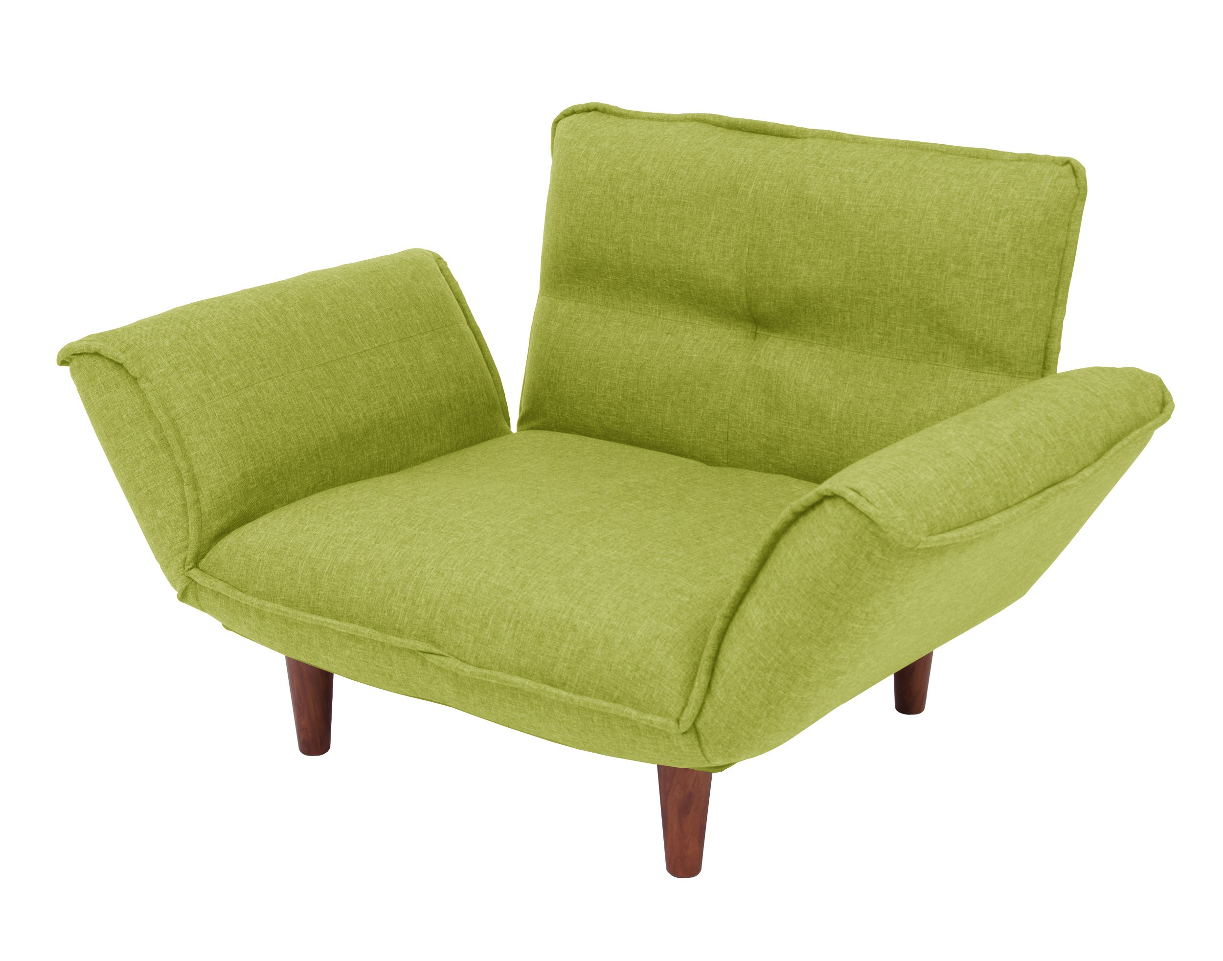 セルタン(Cellutane) 日本製 カウチソファー 和楽の極 1人掛け ポケットコイル ダリアングリーン 背部肘部14段階リクライニング 高反発 A282p-14段-562GRN商品画像