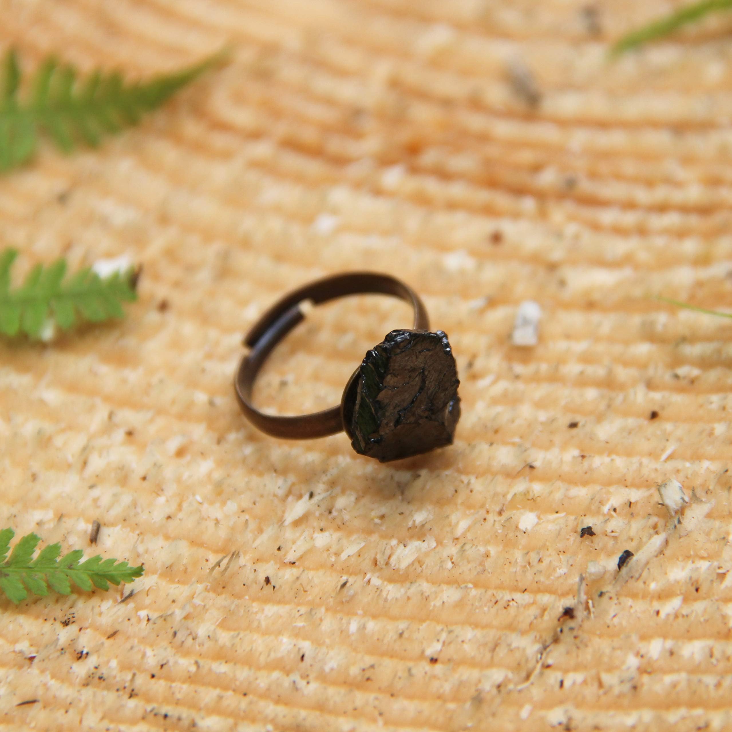 Karelian Heritage Authentic Elite Shungite Ring, Natural Stone Jewelry for Women