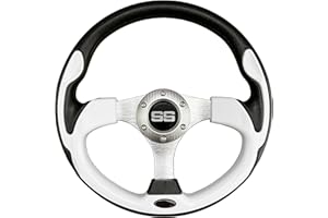 GREENCHOOSY Golf Cart Steering Wheel Universal 12.5" for Club Car DS Precedent EZGO and Yamaha White