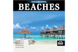 MICASA PRESS Wild & Beautiful Beaches 2026 Wall Calendar 12 Month | 12" x 24" Open | Thick & Sturdy Paper | Holiday Gift | Tropical Ocean Nature Beach Calendar 2026